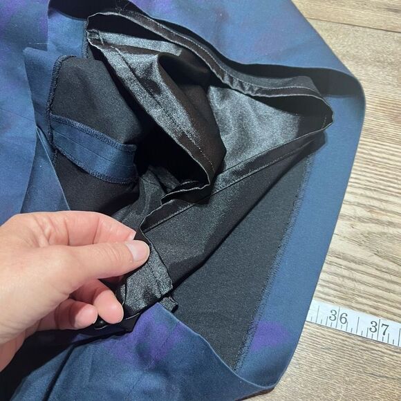 Elie Tahari Womans Graphic Print Sleeveless Floral Sheath Dress Navy Blue Size 2 - Picture 8 of 13